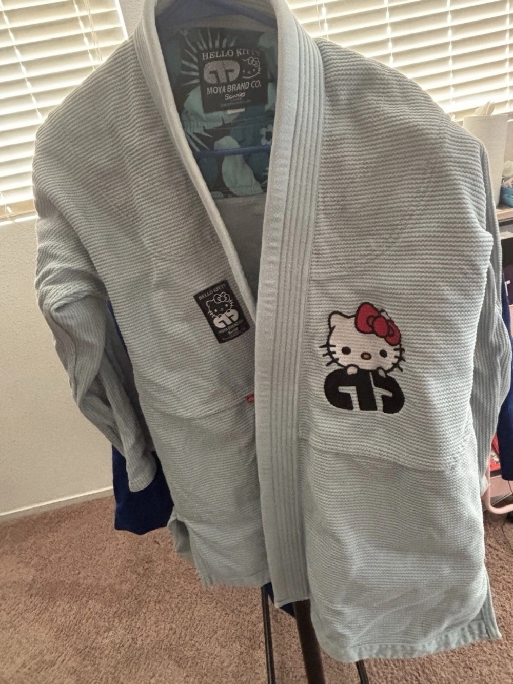 Moya x Hello Kitty collaboration Light blue Jiu-Jitsu Gi Set A0 - Picture 2 of 7
